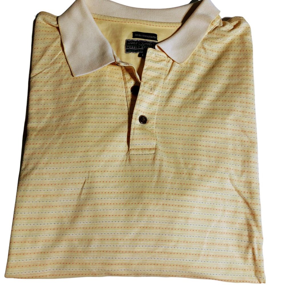 Lone Cypress Pebble Beach Soft Yellow Polo-Sz L